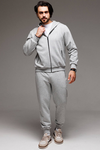 Демисезонный спортивный костюм худи и брюки из трикотажа GO M3060/50-04 - фото 5