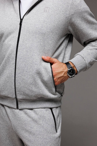 Демисезонный спортивный костюм худи и брюки из трикотажа GO M3060/50-04 - фото 2