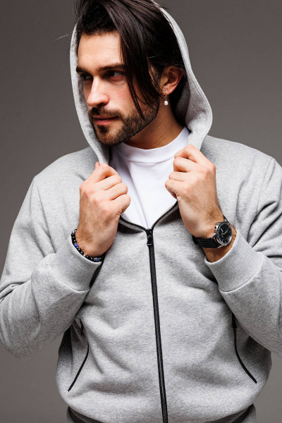 Демисезонный спортивный костюм худи и брюки из трикотажа GO M3060/50-04 - фото 1