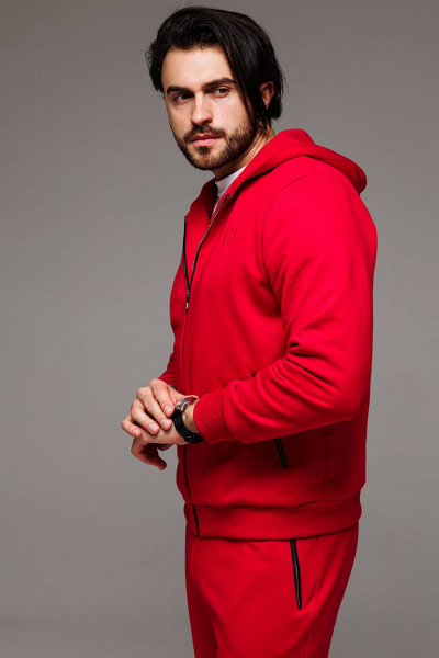 Демисезонный спортивный костюм худи и брюки из трикотажа GO M3060/11-02 - фото 4