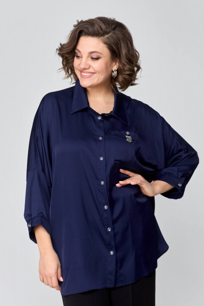 Блуза Solomeya Lux 942 темно-синий - фото 1