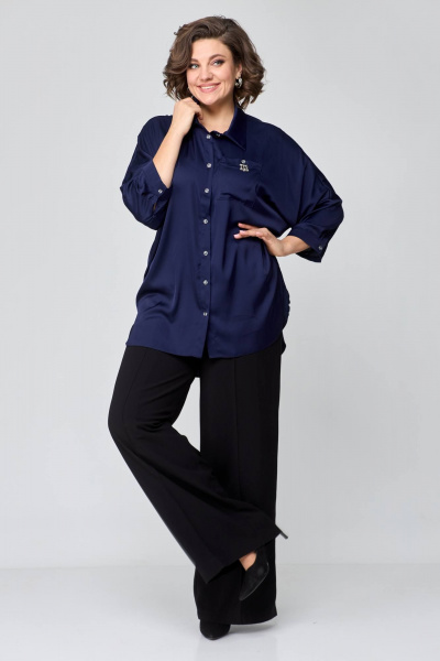 Блуза Solomeya Lux 942 темно-синий - фото 6