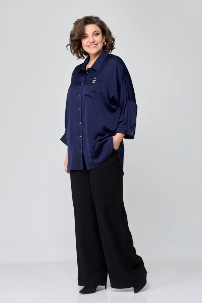 Блуза Solomeya Lux 942 темно-синий - фото 5