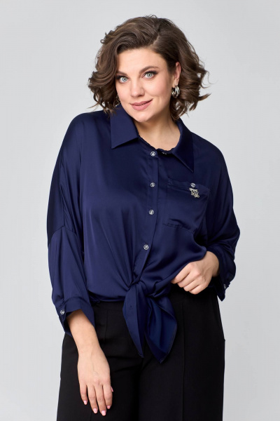 Блуза Solomeya Lux 942 темно-синий - фото 4