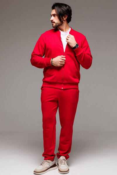 Демисезонный спортивный костюм бомбер и брюки из трикотажа GO M3071/11-02 - фото 4