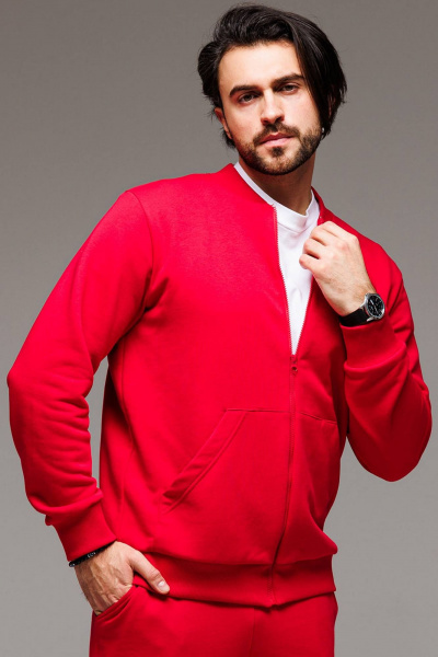 Демисезонный спортивный костюм бомбер и брюки из трикотажа GO M3071/11-02 - фото 3