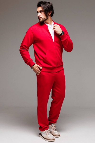 Демисезонный спортивный костюм бомбер и брюки из трикотажа GO M3071/11-02 - фото 1