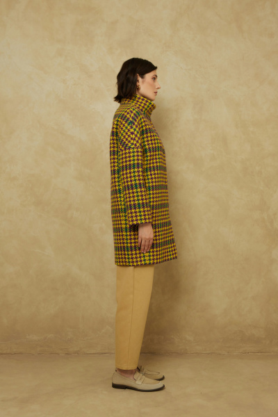 Пальто из пальтовой ткани с мультиколорным принтом Elema 1-432-164 гусиная_лапка - фото 2