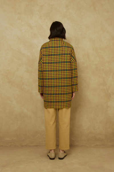 Пальто из пальтовой ткани с мультиколорным принтом Elema 1-432-164 гусиная_лапка - фото 3