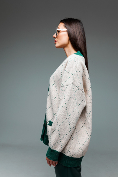 Кардиган и брюки свободного силуэта из трикотажа Ларс Стиль 843 - фото 5