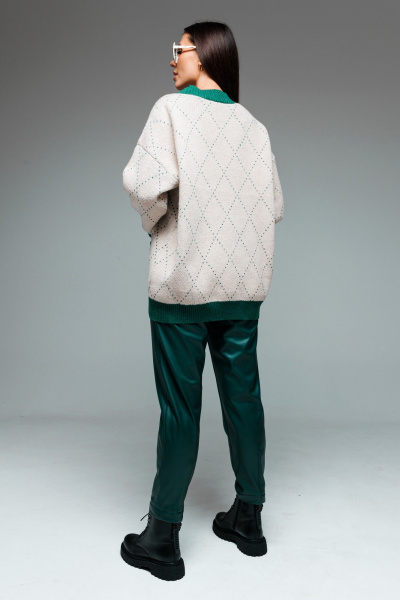 Кардиган и брюки свободного силуэта из трикотажа Ларс Стиль 843 - фото 4