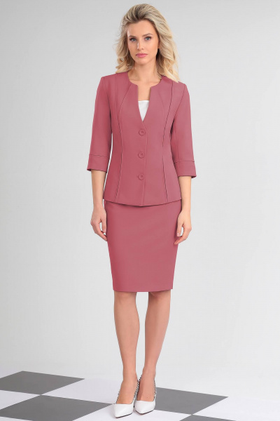 Жакет, топ, юбка LeNata 31318 терракот - фото 1