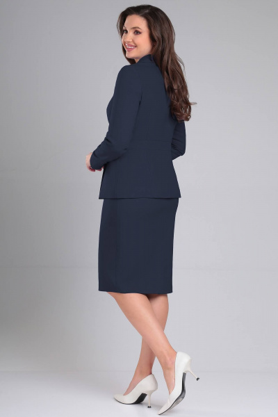 Жакет, юбка LeNata 20397 темно-синий - фото 4
