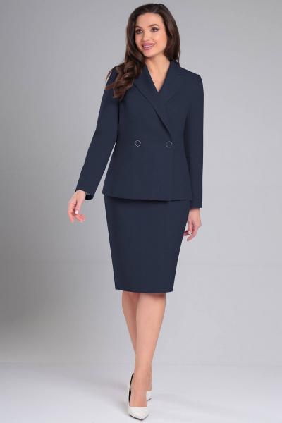 Жакет, юбка LeNata 20397 темно-синий - фото 1