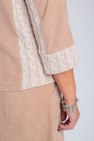 Блуза, юбка ZigzagStyle 500 бежевый - фото 6