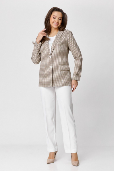 Брюки, жакет БелЭльСтиль 412-3 03 22+596-2 79 22 бежево-молочный - фото 5