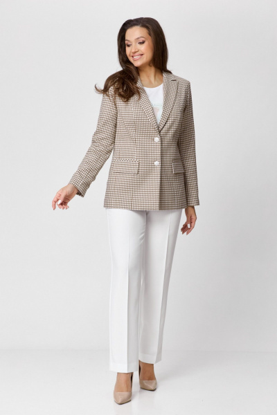 Брюки, жакет БелЭльСтиль 412-3 03 22+596-2 79 22 бежево-молочный - фото 4