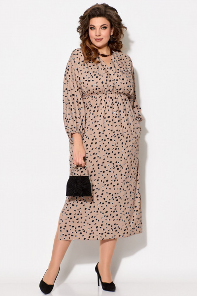 Платье Fita 1192 бежевый - фото 1