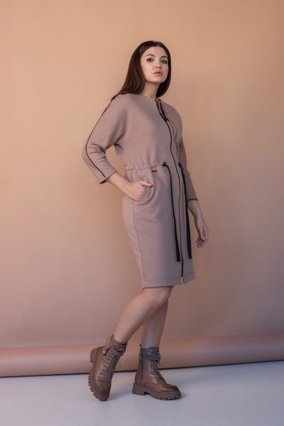 Платье Mislana 627 пудра - фото 1