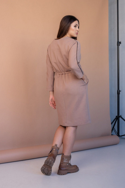 Платье Mislana 627 пудра - фото 4