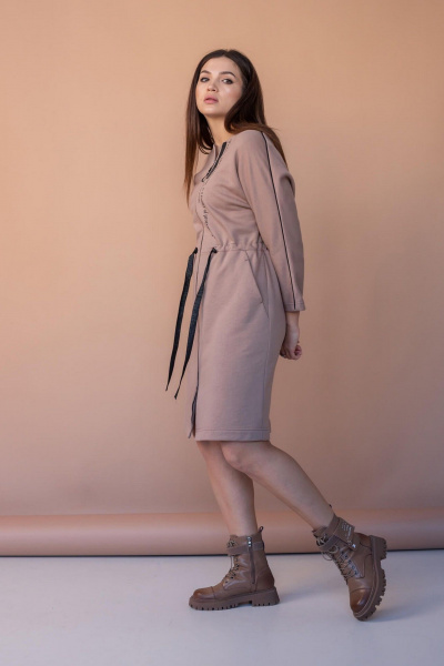 Платье Mislana 627 пудра - фото 3