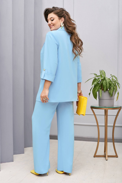 Брюки, жакет Vittoria Queen 22163/3 голубой - фото 4