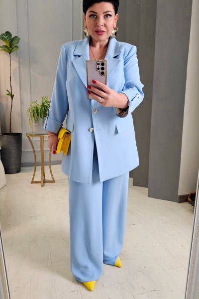 Брюки, жакет Vittoria Queen 22163/3 голубой - фото 11