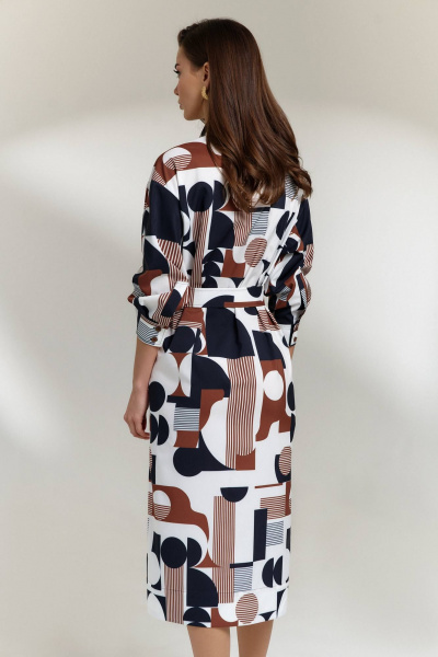 Платье на каждый день в стиле классика с карманами DILIA 0816 мультидизайн - фото 4