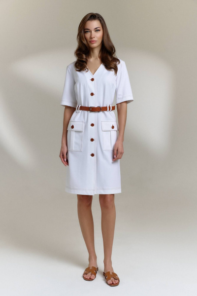 Платье DILIA 0822 белый - фото 2