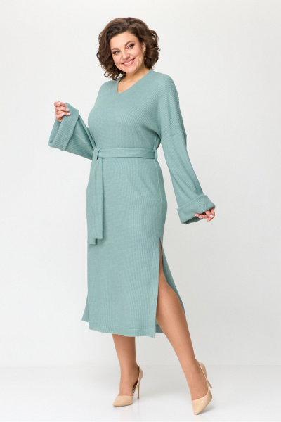 Платье ANASTASIA MAK 1168 мятный - фото 2