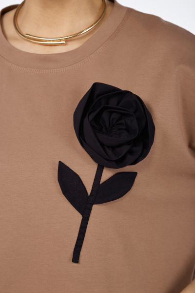 Демисезонный женский джемпер из трикотажа с аппликацией Jurimex 3059 - фото 4