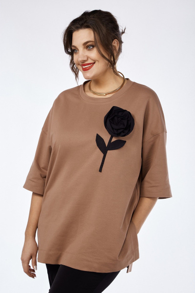 Демисезонный женский джемпер из трикотажа с аппликацией Jurimex 3059 - фото 1