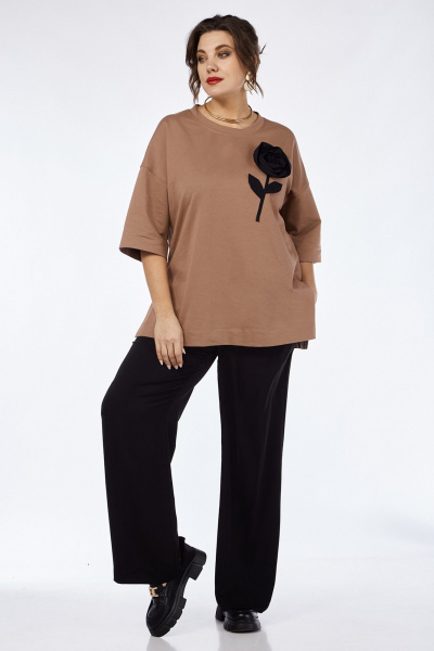 Демисезонный женский джемпер из трикотажа с аппликацией Jurimex 3059 - фото 3