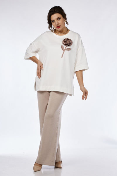 Джемпер из трикотажа с объемной аппликацией, на каждый день Jurimex 3059-2 - фото 1