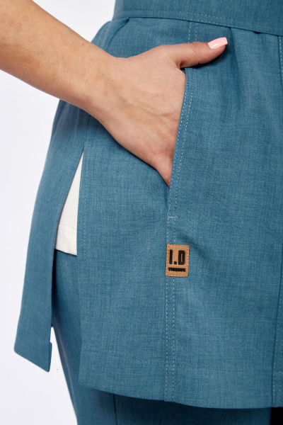 Комплект брюки, жилет и джемпер, на каждый день Jurimex 3068 голубой - фото 7