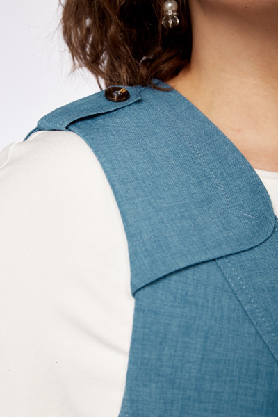 Комплект брюки, жилет и джемпер, на каждый день Jurimex 3068 голубой - фото 5