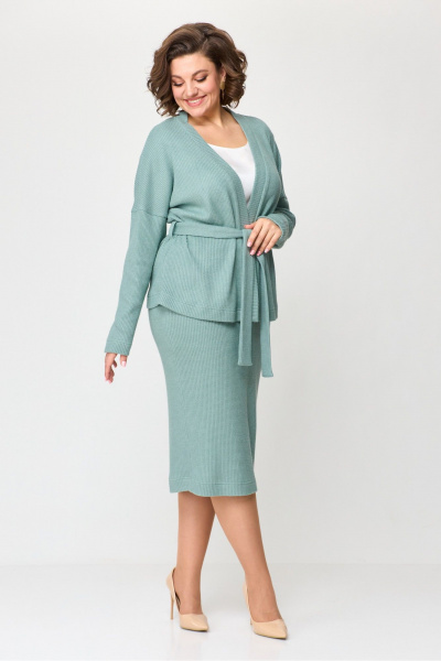 Кардиган, юбка ANASTASIA MAK 1167 мятный - фото 1