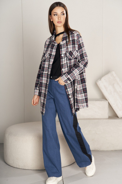 Модельная мужская рубашка мультиколор из текстиля Fantazia Mod 4751 - фото 4