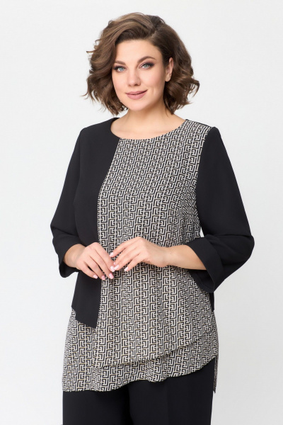 Блуза и брюки из текстиля для повседневного образа DaLi 4572 беж - фото 2