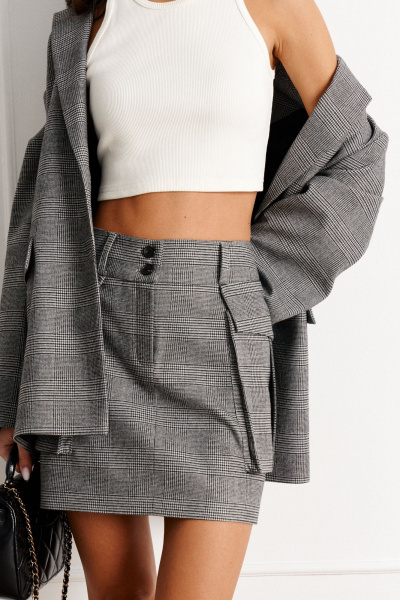 юбка полуприлегающего силуэта с карманами из костюмной ткани ANNETE A1135 - фото 3