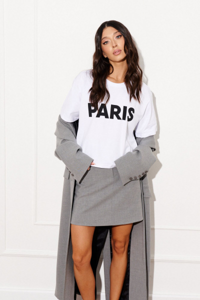 юбка из ткани с классическим кроем и застежкой спереди ANNETE A1139 - фото 1