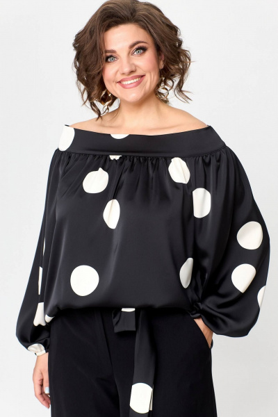 Блуза, брюки Koketka i K 1118 черный - фото 6