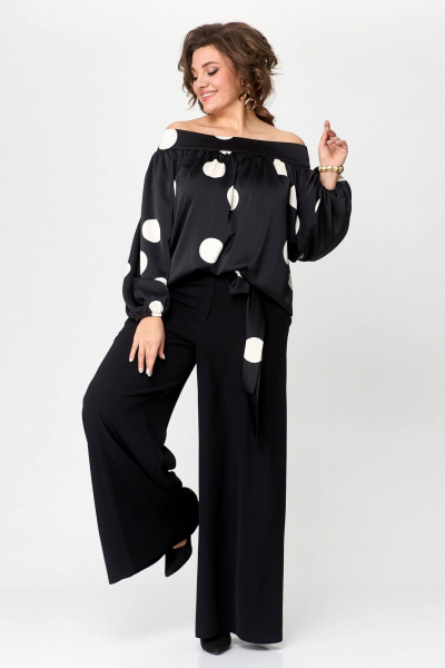 Блуза, брюки Koketka i K 1118 черный - фото 3