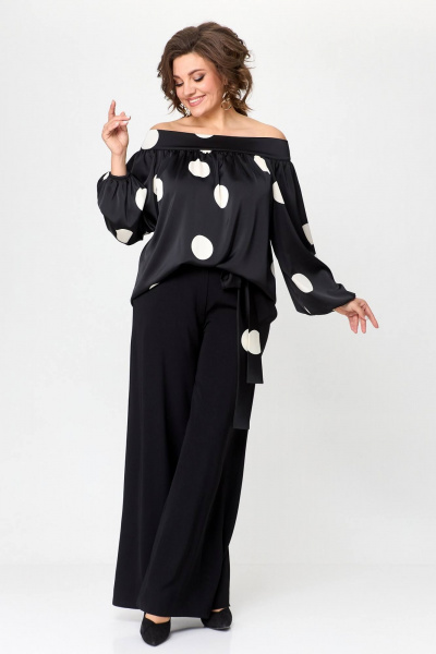 Блуза, брюки Koketka i K 1118 черный - фото 2