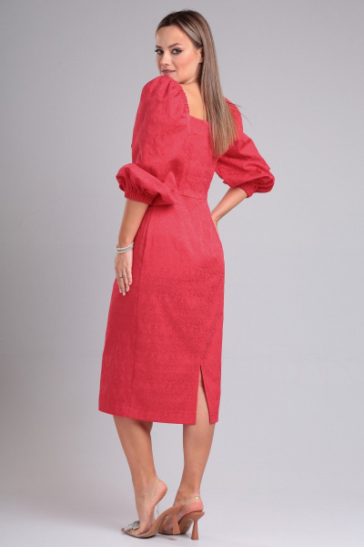 Платье из костюмной ткани с квадратным вырезом и разрезом Angelina & Сompany 946 - фото 3