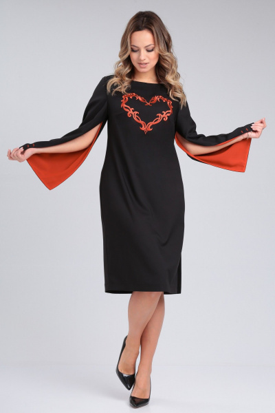 Элегантное платье классического фасона из текстильной ткани Angelina & Сo 949 - фото 8