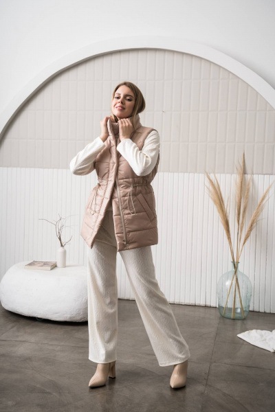 Жилет из плащевой ткани с кулиской и прорезными карманами GlasiO 16028-2 - фото 5