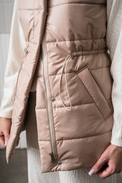 Жилет из плащевой ткани с кулиской и прорезными карманами GlasiO 16028-2 - фото 2