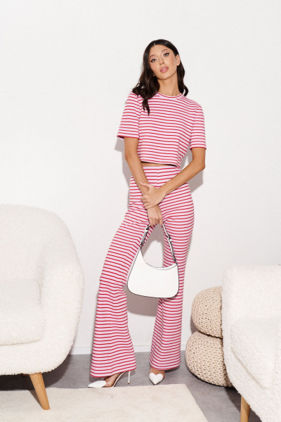Брюки и трикотажный пояс с горизонтальными линиями ANNETE A1171 - фото 2