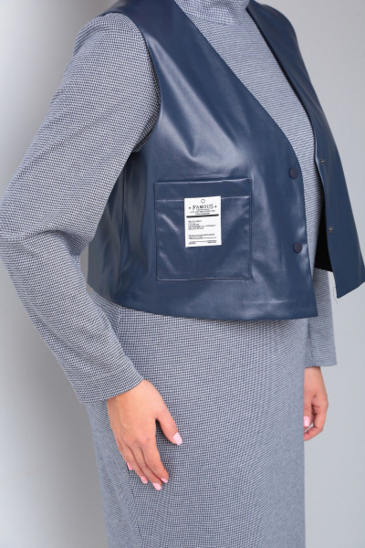 Платье-миди с нагрудными вытачками и воротником стойка Диомант 1912 - фото 7